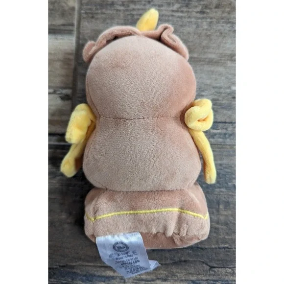 Beauty and the Beast Cogsworth Plush Disney Store 6" Rare Bead Bottom Clock Face - Picture 5 of 15